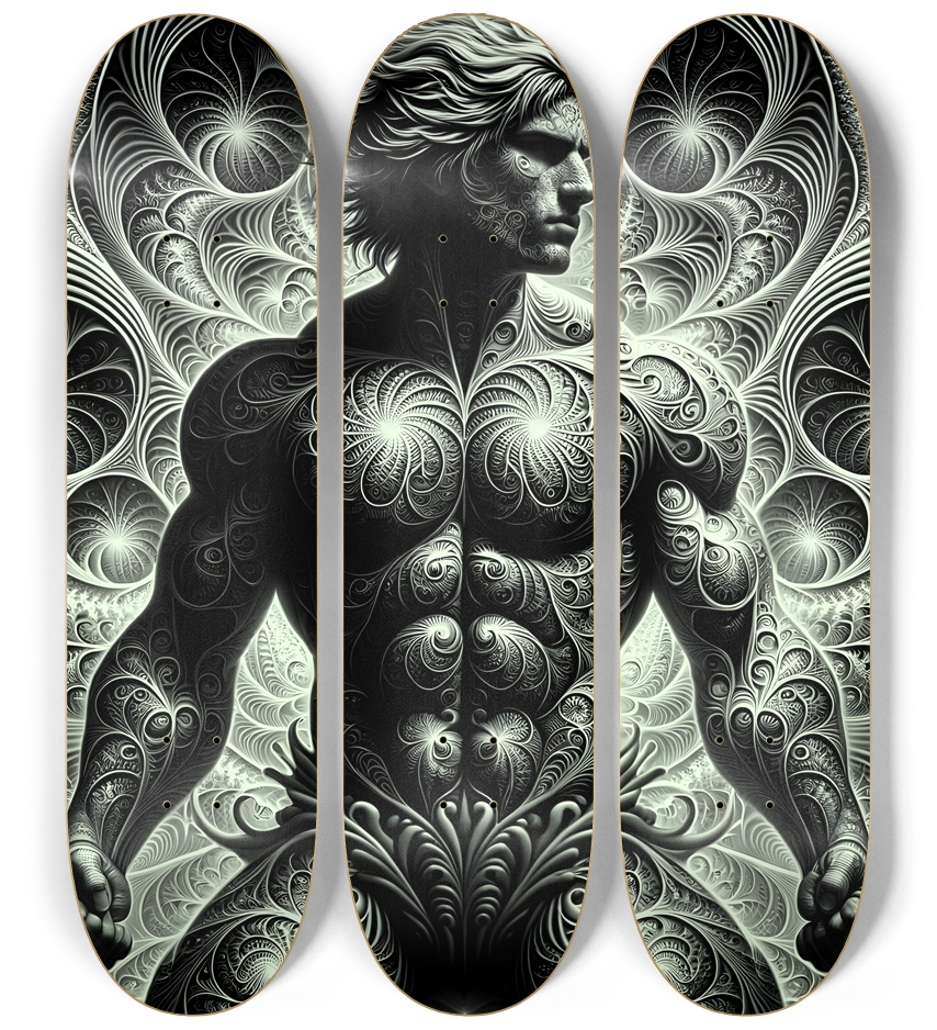 B&W Fractal Superhero #15