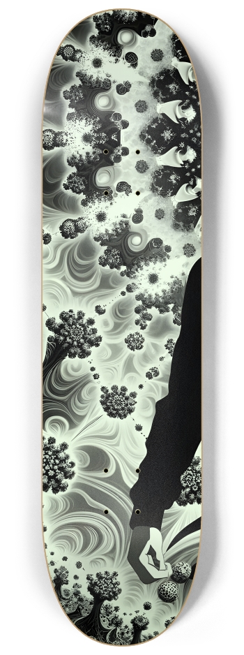 B&W Fractal Superhero #21 #1 8-1/4 Skateboard Deck
