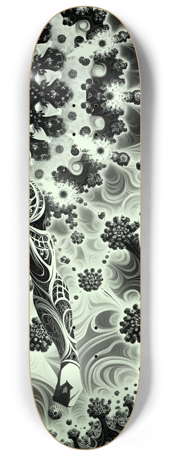 B&W Fractal Superhero #21 #3 8-1/4 Skateboard Deck