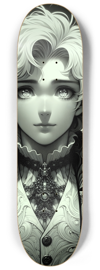 B&W Fractal Superhero #8 #1 8-1/4 Skateboard Deck