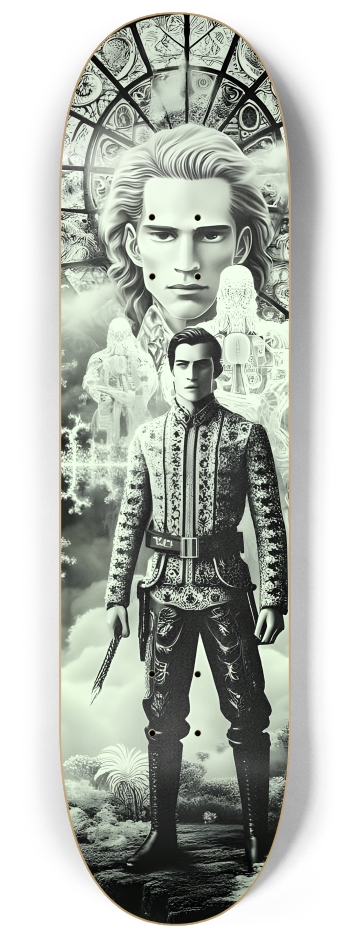 B&W Fractal Superhero #29 #3 8-1/4 Skateboard Deck