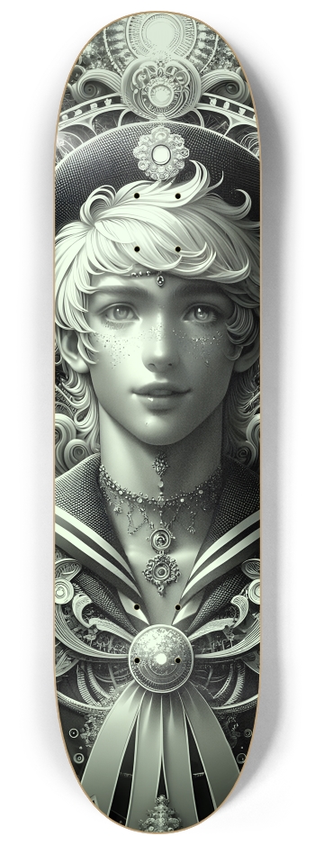 B&W Fractal Sailor #9 #2 8-1/4 Skateboard Deck