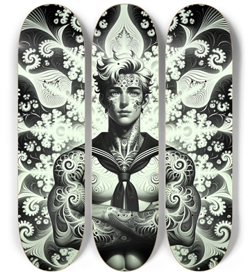 B&W Fractal Sailor #21