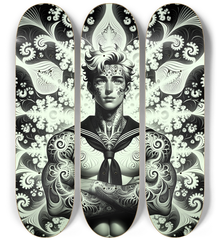 B&W Fractal Sailor #21