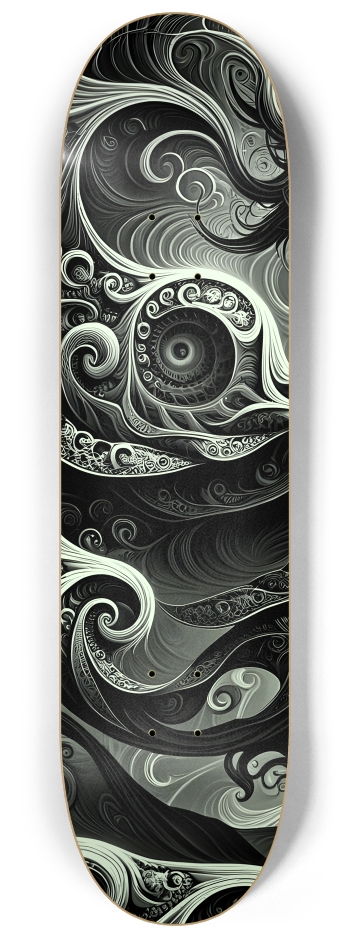 B&W Fractal Superhero #18 #1 8-1/4 Skateboard Deck