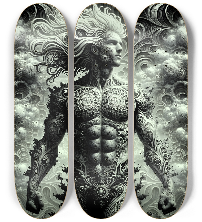 B&W Fractal Man #69