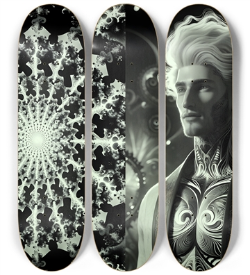 B&W Fractal Superhero #17