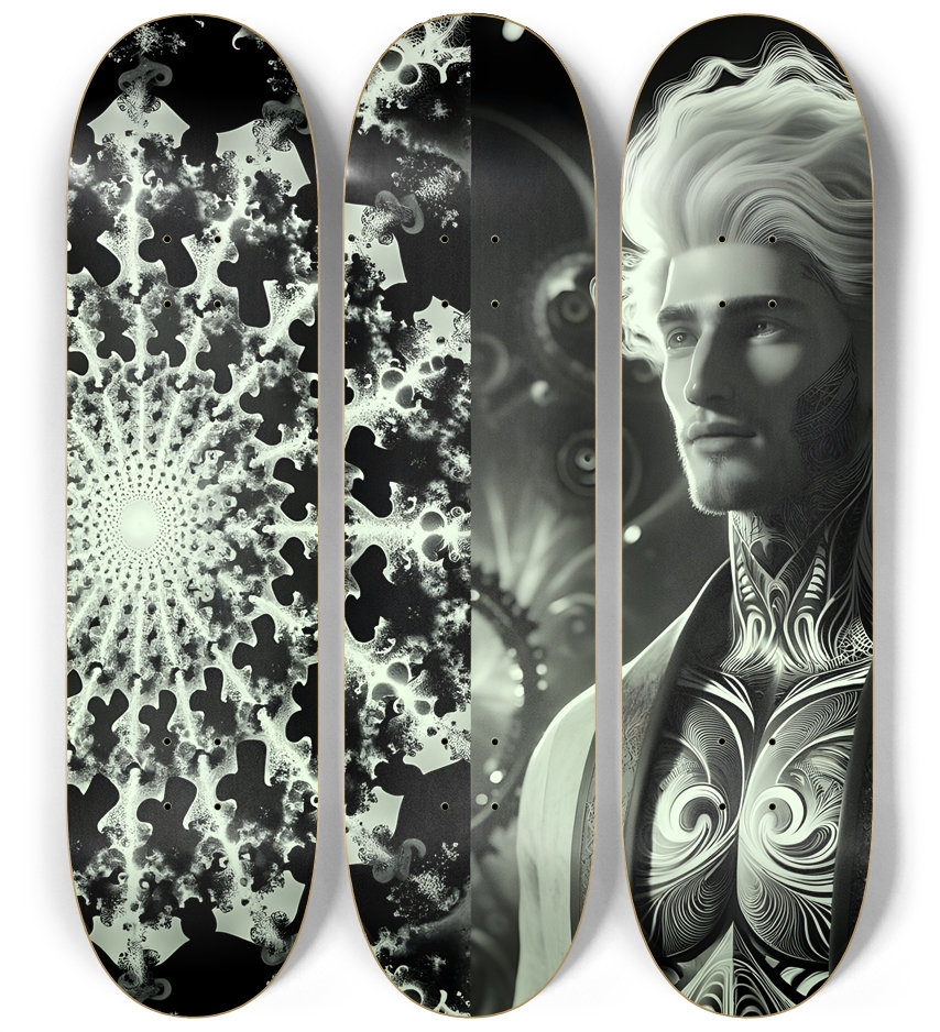 B&W Fractal Superhero #17
