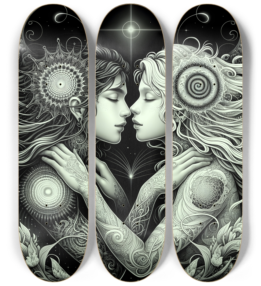 B&W Fractal Lovers #4