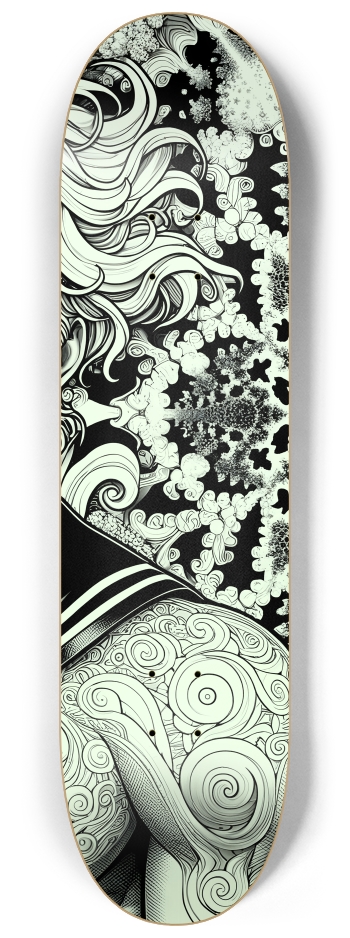 B&W Fractal Sailor #14 #2 8-1/4 Skateboard Deck