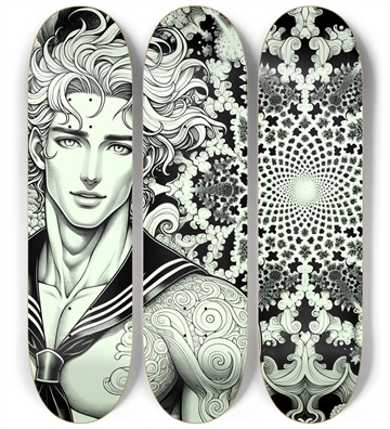 B&W Fractal Sailor #14