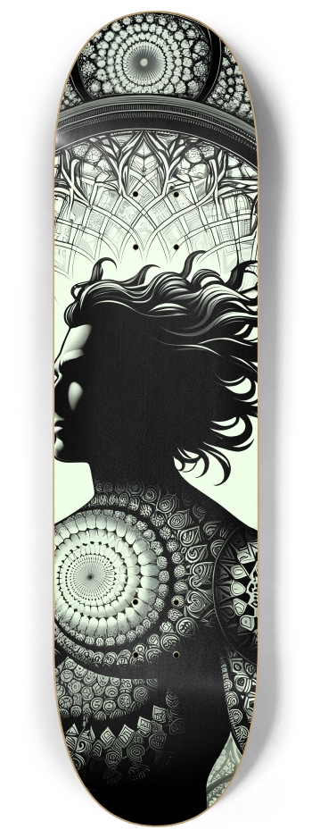 B&W Fractal Superhero #25 #1 8-1/4 Skateboard Deck