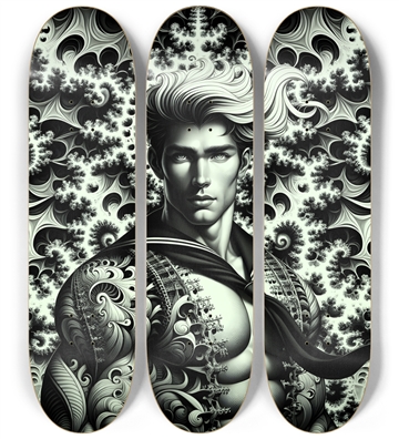 B&W Fractal Sailor #24