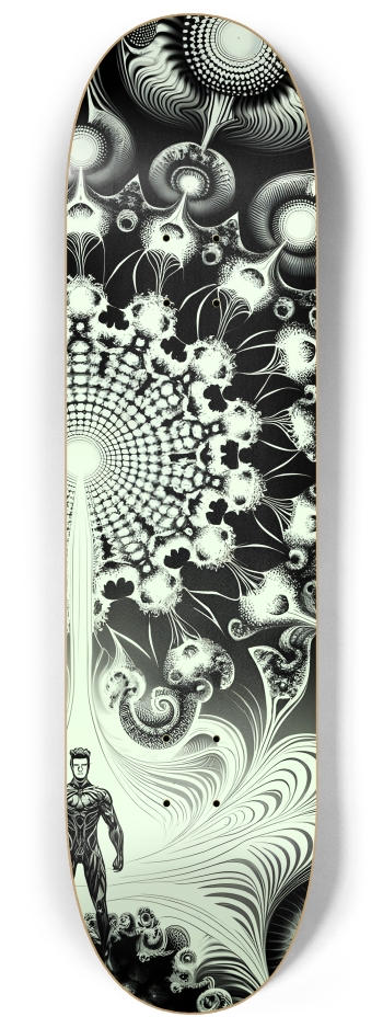 B&W Fractal Superhero #20 #1 8-1/4 Skateboard Deck
