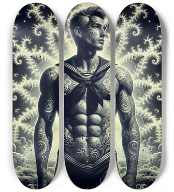 B&W Fractal Sailor #22