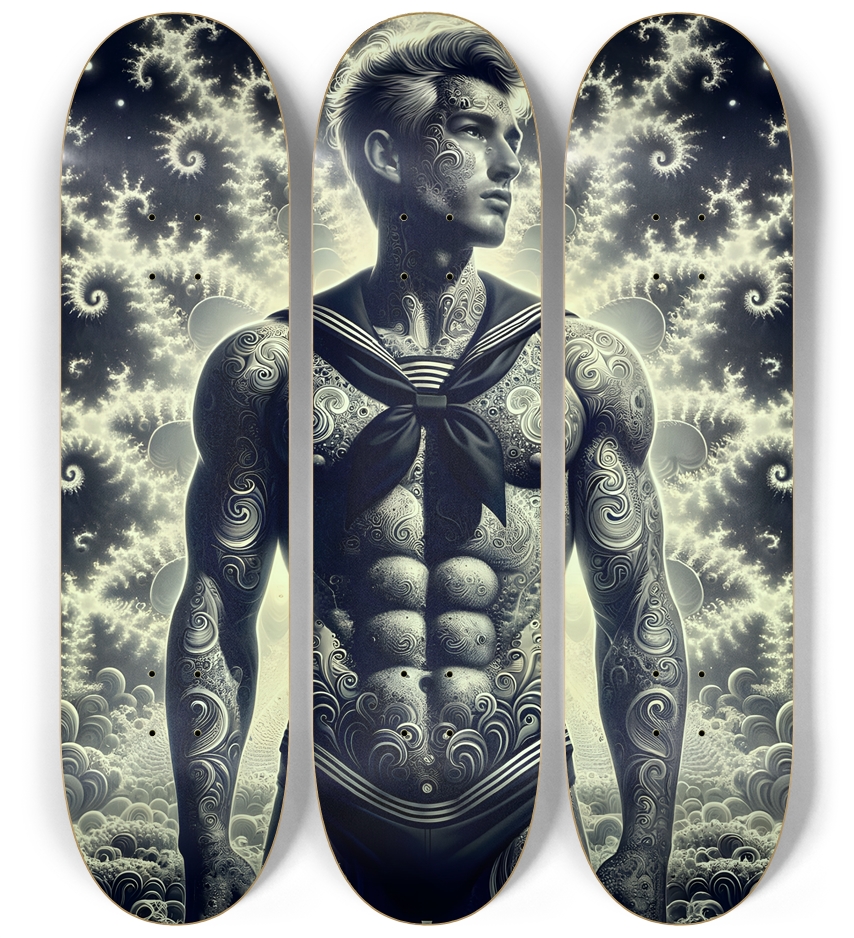 B&W Fractal Sailor #22