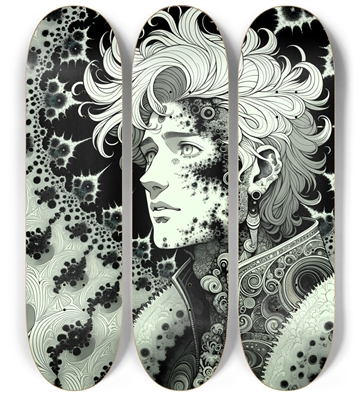 B&W Fractal Superhero #7