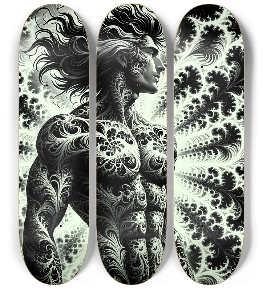B&W Fractal Man #72