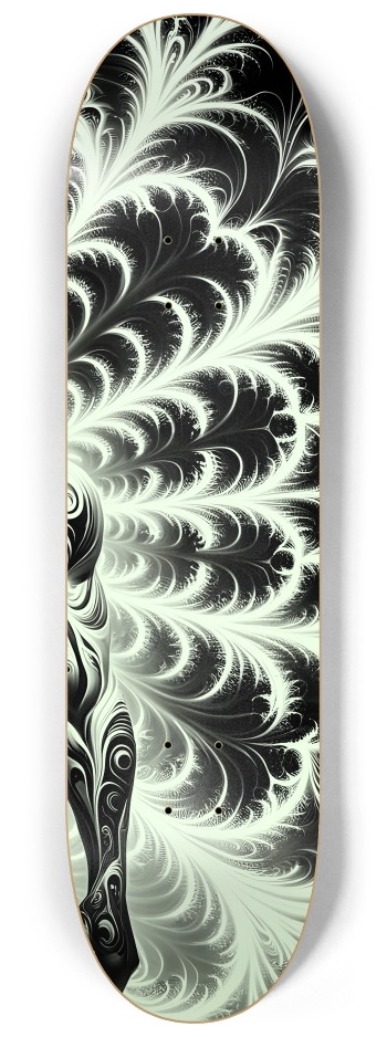 B&W Fractal Man #74 #3 8-1/4 Skateboard Deck