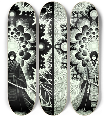 B&W Fractal Superhero #6