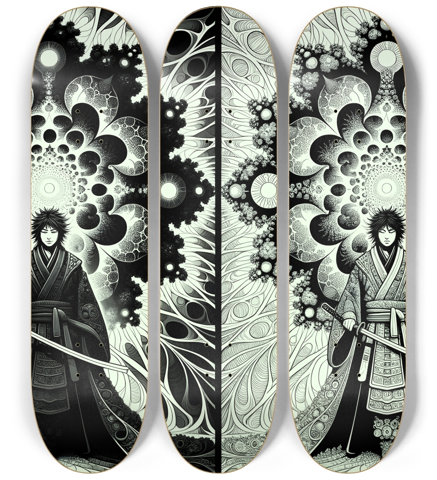 B&W Fractal Superhero #6