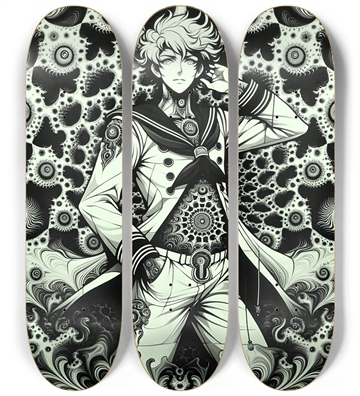 B&W Fractal Sailor #25
