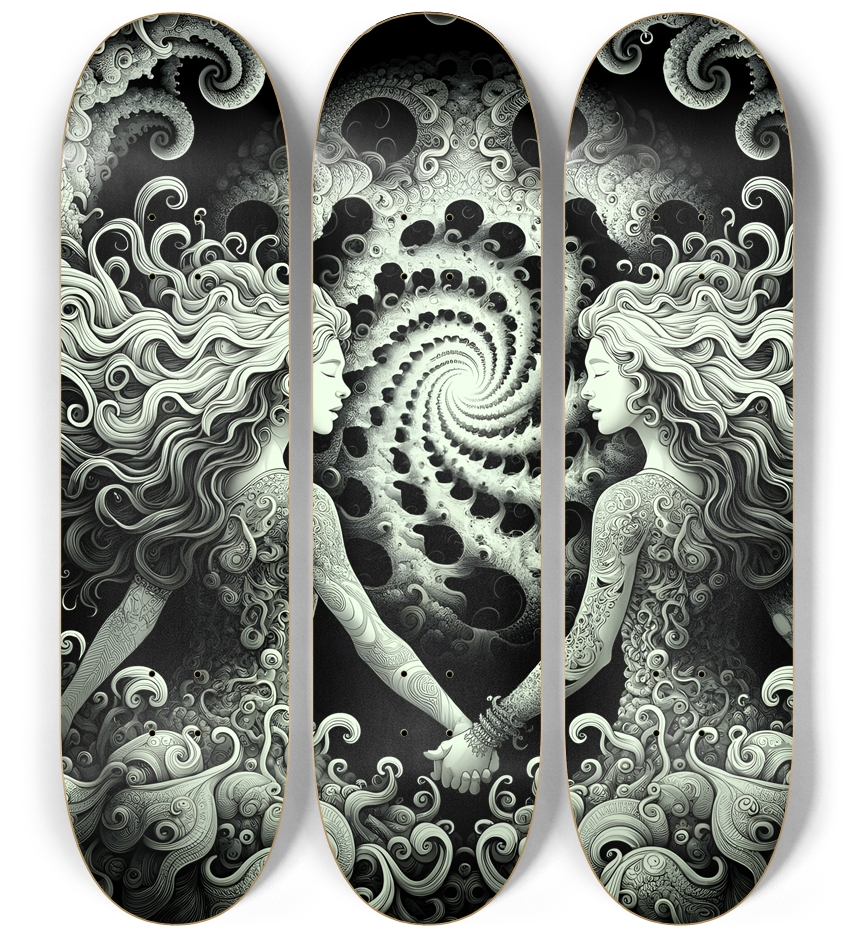 B&W Fractal Lovers #2