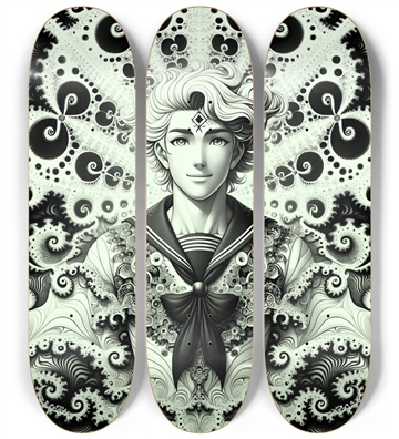 B&W Fractal Sailor #28