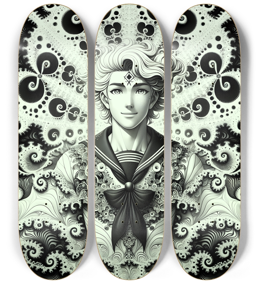 B&W Fractal Sailor #28