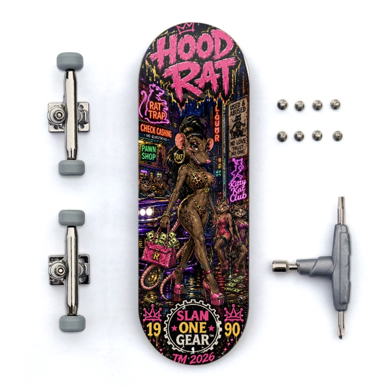Hood Rat SLAM ONE GEAR Custom Fingerboard