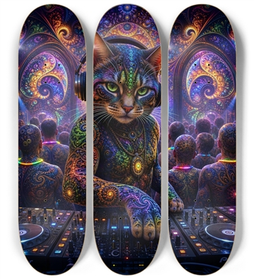Psychedelic Fractal DJ House Cat #19