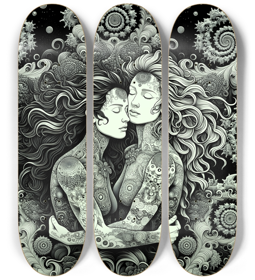 B&W Fractal Lovers #14