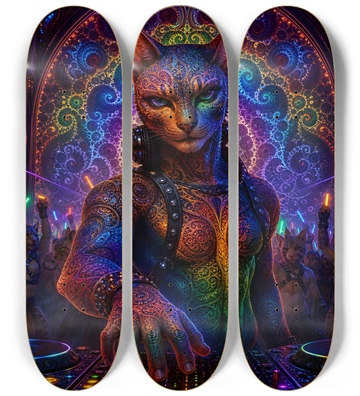 Psychedelic Fractal DJ House Cat #4