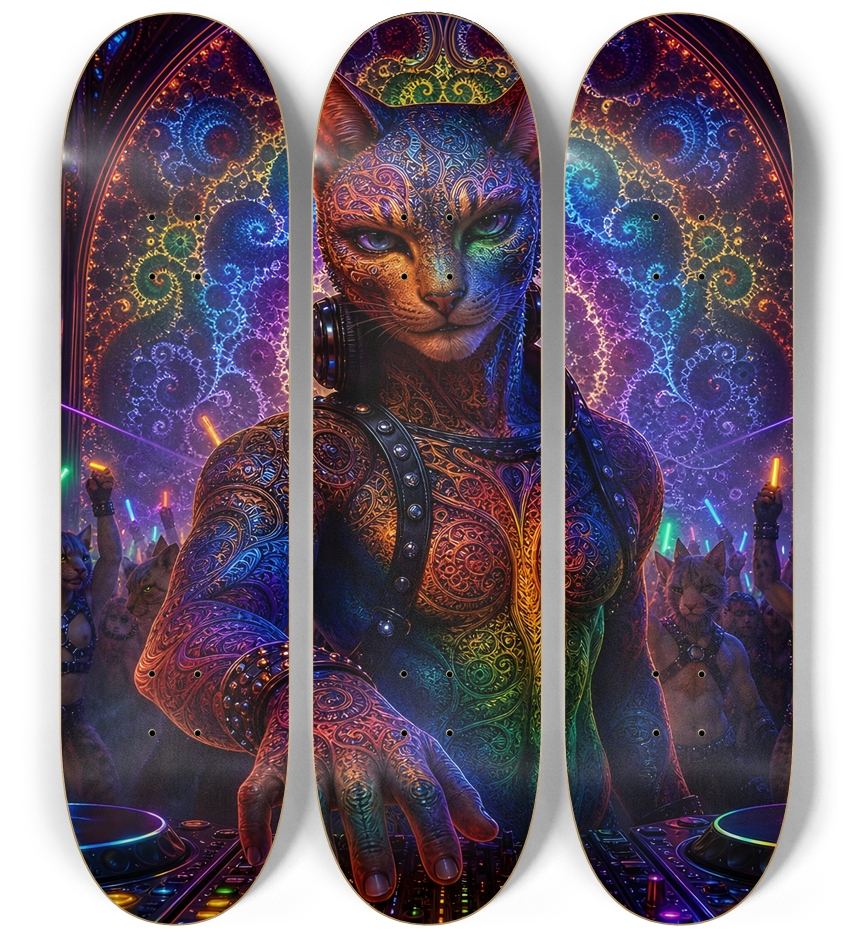 Psychedelic Fractal DJ House Cat #4