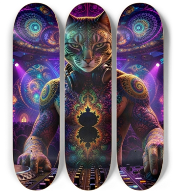 Psychedelic Fractal DJ House Cat #6