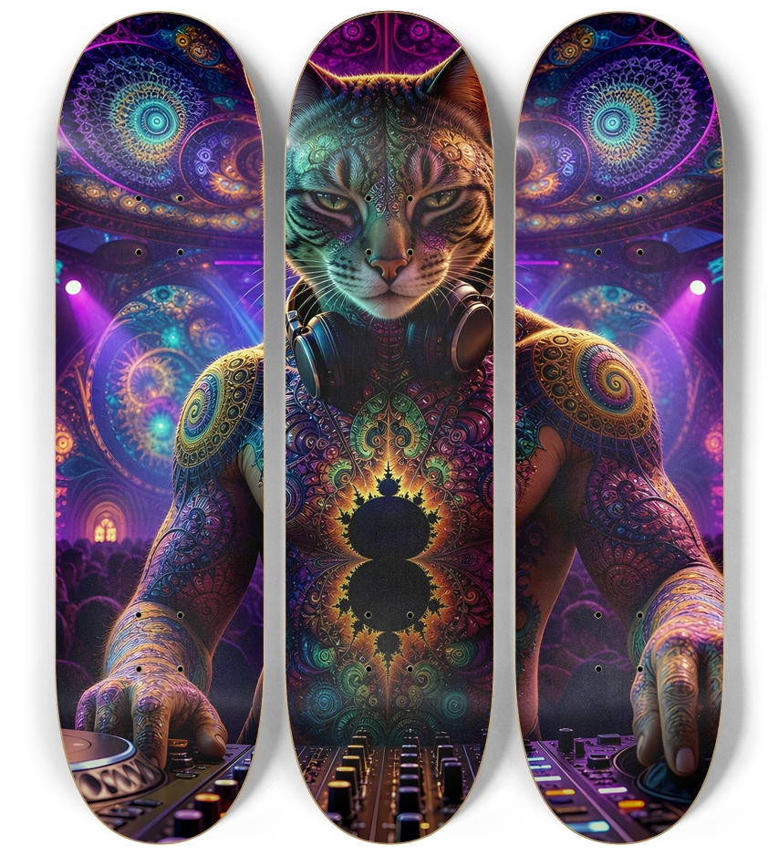 Psychedelic Fractal DJ House Cat #6
