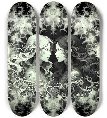 B&W Fractal Lovers #22