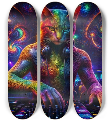 Psychedelic Fractal DJ House Cat #28