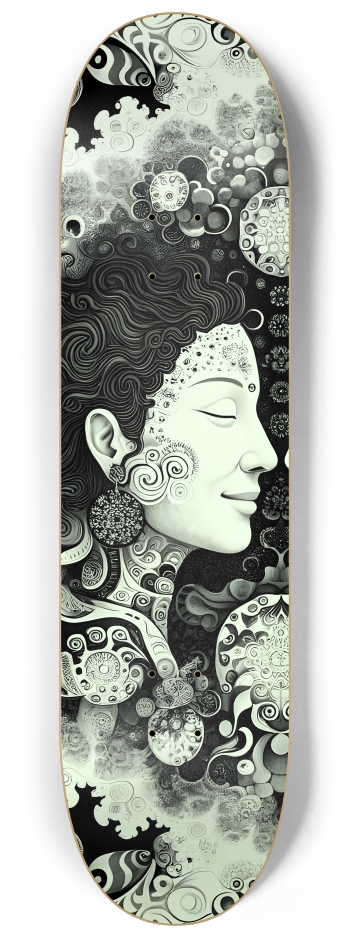 B&W Fractal Lovers #15 #1 8-1/4 Skateboard Deck