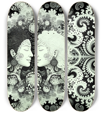 B&W Fractal Lovers #15