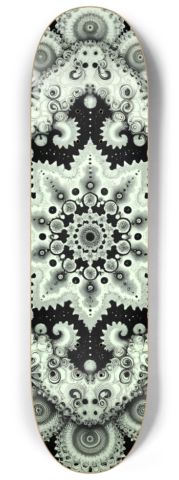 B&W Fractal Lovers #20 #2 8-1/4 Skateboard Deck