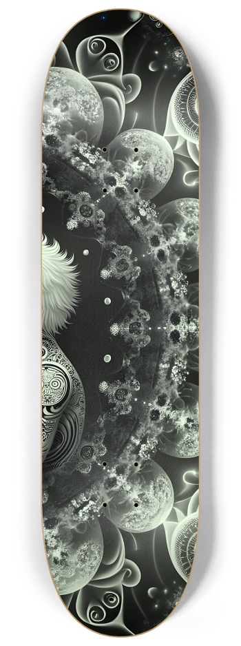 B&W Fractal Lovers #16 #3 8-1/4 Skateboard Deck