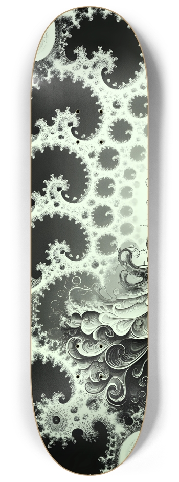 B&W Fractal Lovers #29 #1 8-1/4 Skateboard Deck