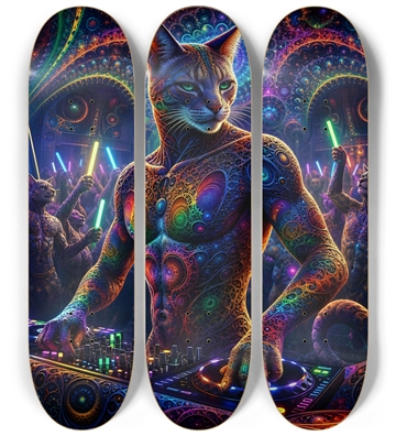 Psychedelic Fractal DJ House Cat #7
