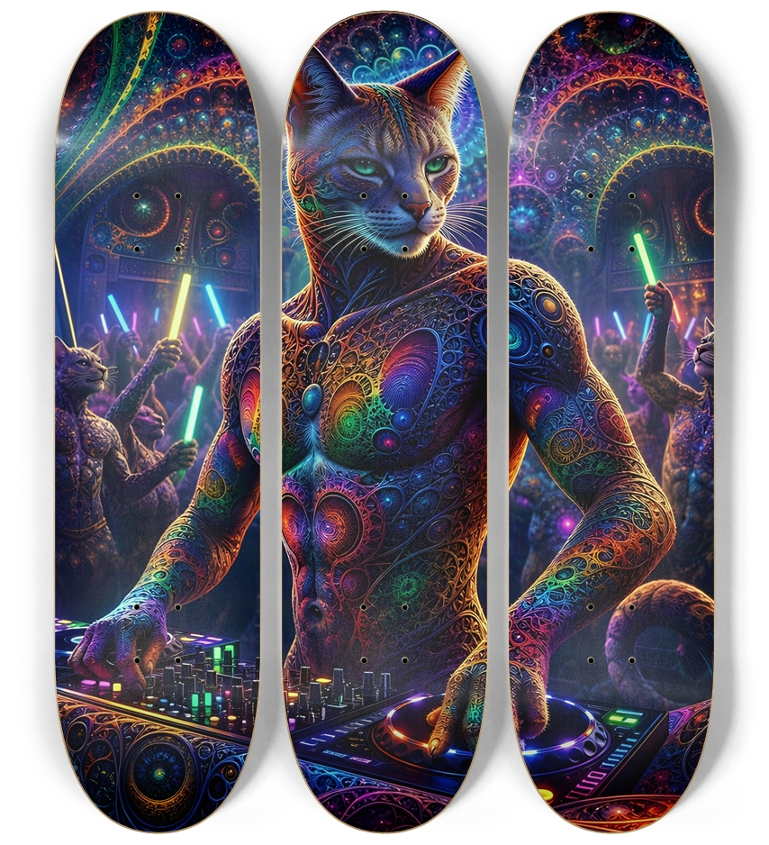 Psychedelic Fractal DJ House Cat #7