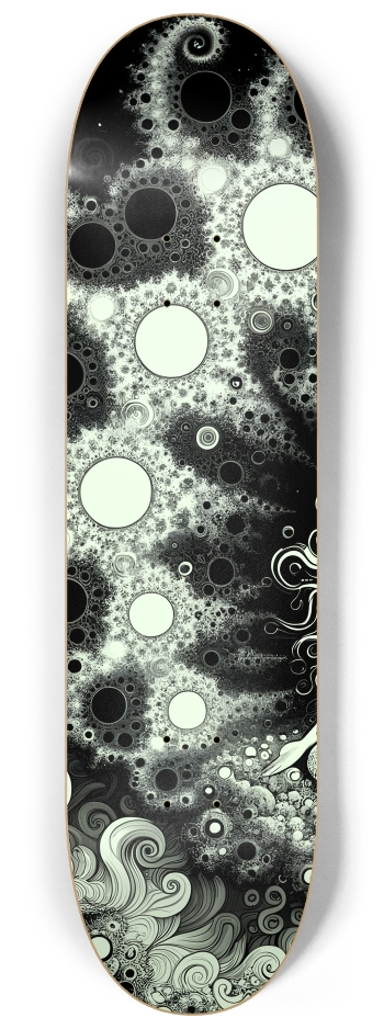 B&W Fractal Lovers #24 #1 8-1/4 Skateboard Deck