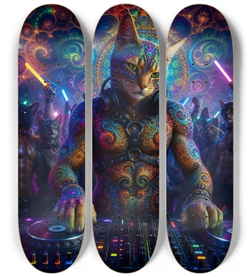 Psychedelic Fractal DJ House Cat #18