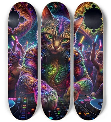 Psychedelic Fractal DJ House Cat #3
