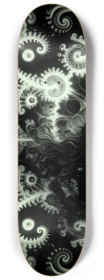 B&W Fractal Lovers #21 #1 8-1/4 Skateboard Deck
