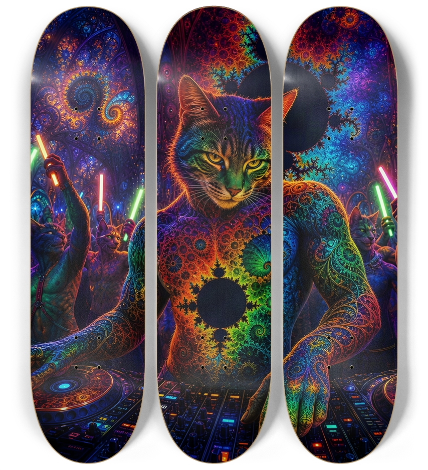 Psychedelic Fractal DJ House Cat #23